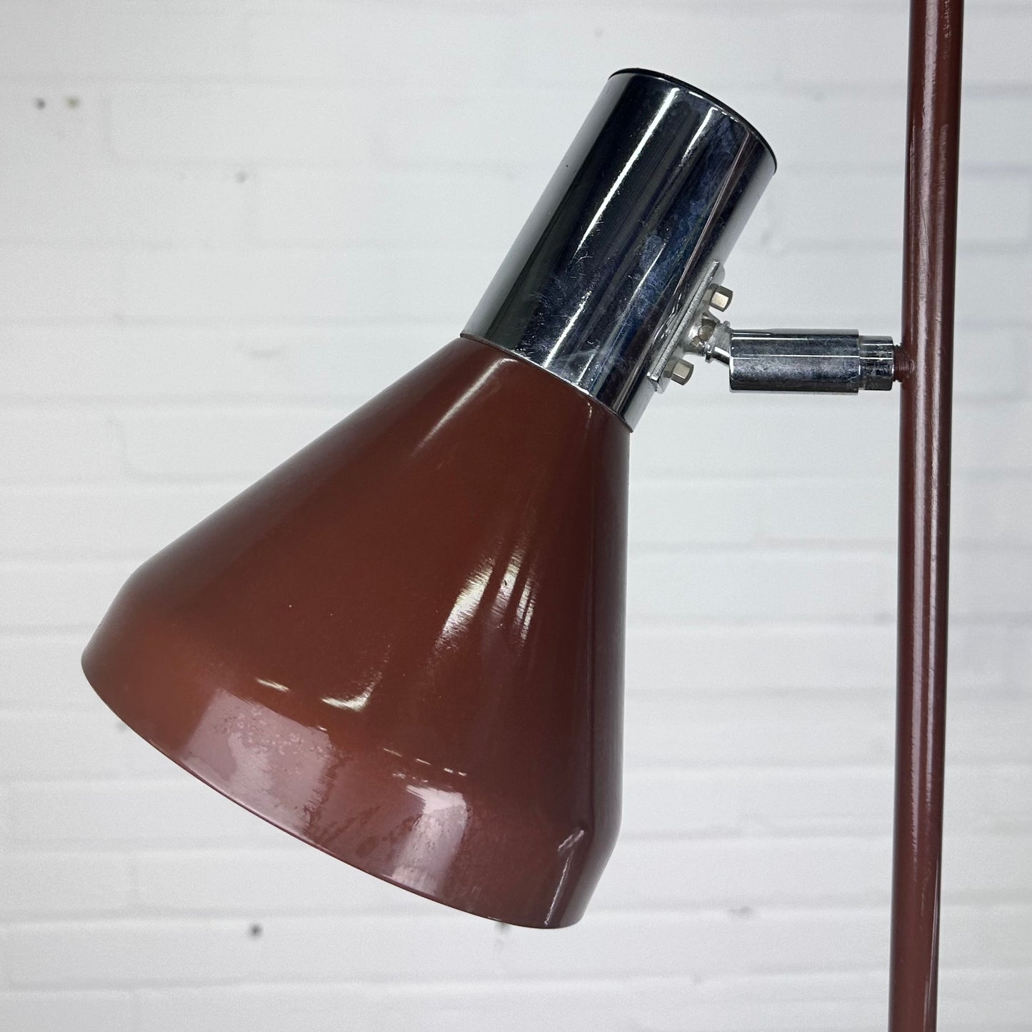 Chocolate brown vintage floorlamp