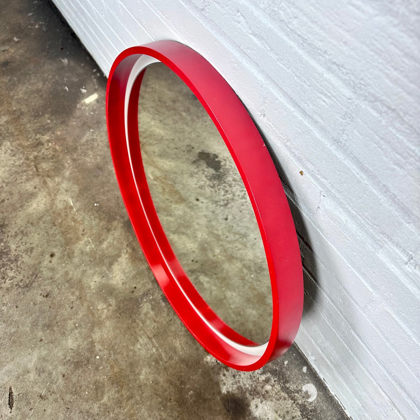 Vintage red space age mirror