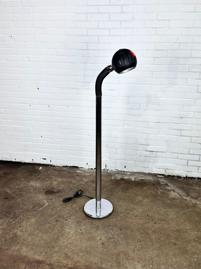 Mid-Century modern chrome adjustable floorlamp  by Richard Essig