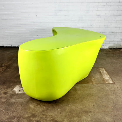 Vitra lime green Baobab desk by Philippe Starck