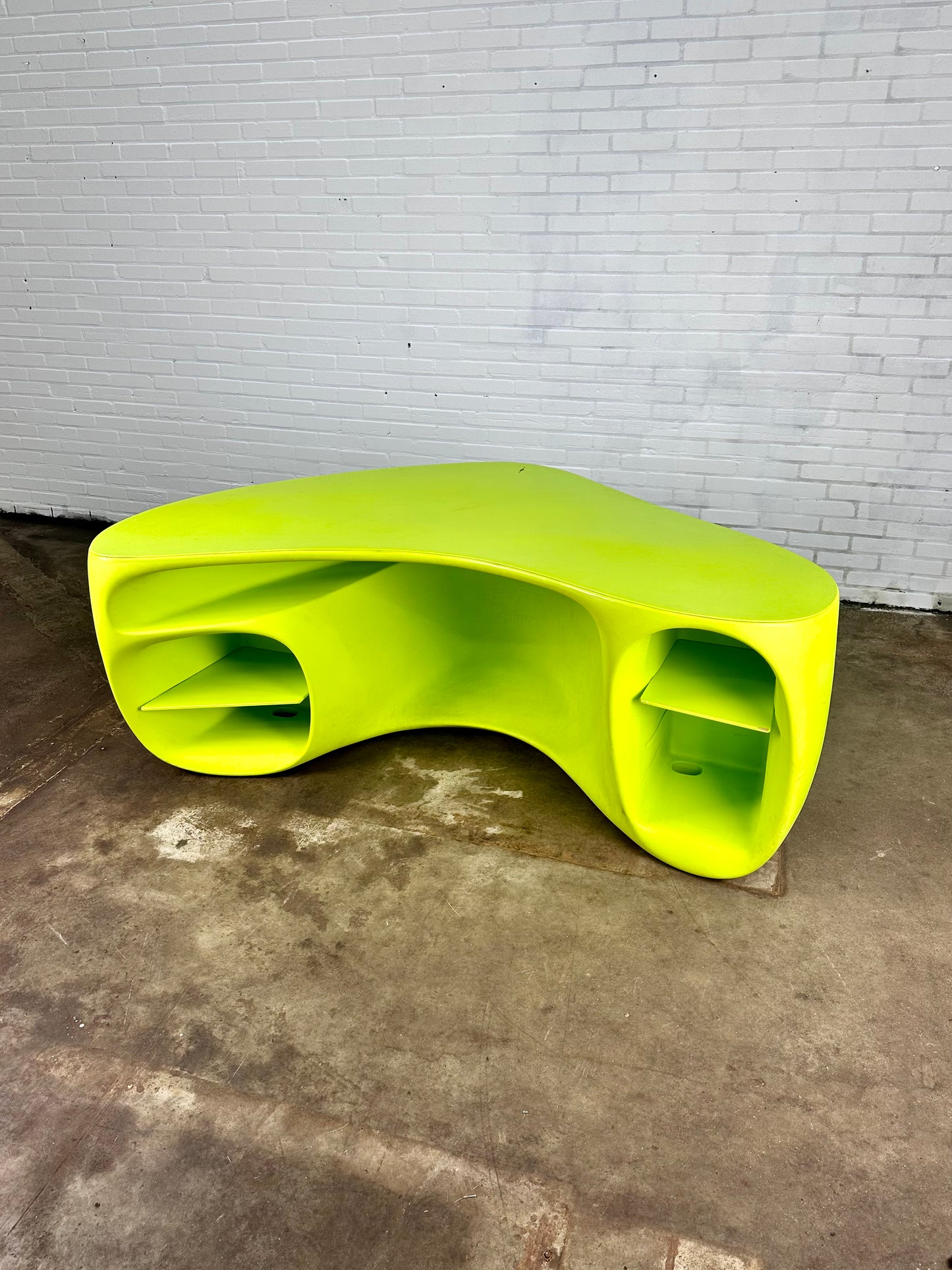 Vitra lime green Baobab desk by Philippe Starck