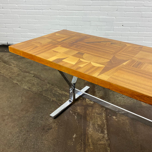 vintage-geometric-design-coffee-table-on-chrome-base